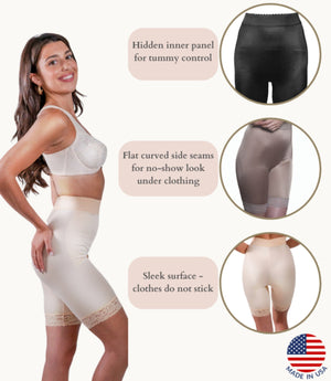 Style 518 | 4way Stretch High Waist Long Leg Bike Short "Panty within a Shaper"