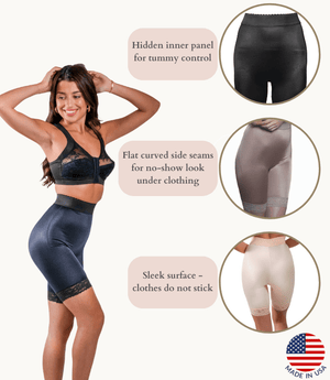Style 518 | 4way Stretch High Waist Long Leg Bike Short "Panty within a Shaper"