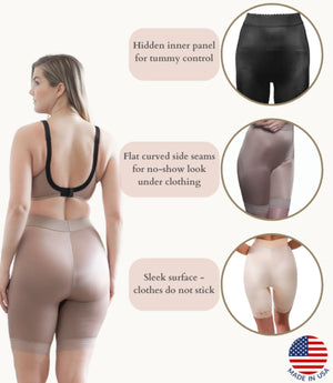 Style 518 | 4way Stretch High Waist Long Leg Bike Short "Panty within a Shaper"