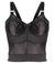 Style 7808 | Embroidered Soft Cup Long Line Bra - Black