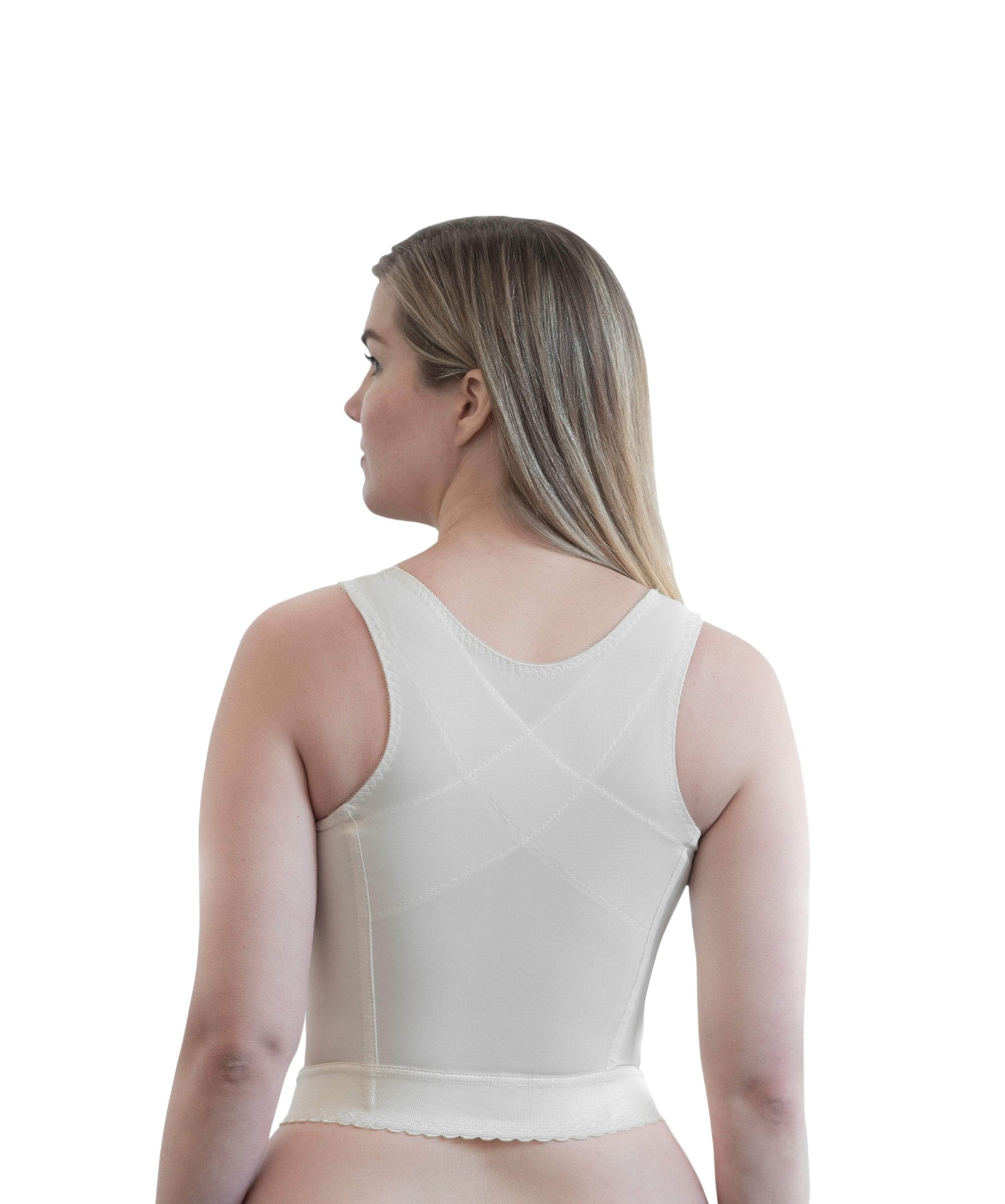 Style 9603 | Front Closure Back Support Long Line Bra - Blush