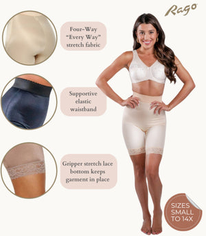 Style 518 | 4way Stretch High Waist Long Leg Bike Short "Panty within a Shaper"