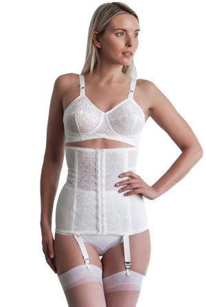 RAGO Style 2101 - Satin & Lace Expandable Cup Bra - White