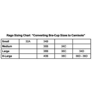 RAGO Style 804 RED - Soft Shaping Wide Band Camisole CLEARANCE